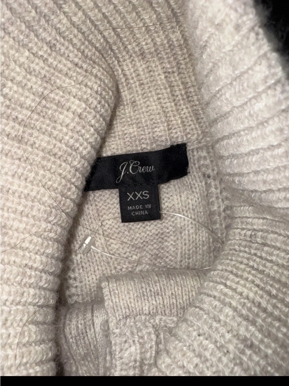 J Crew Balloon Sleeve Cable Knit Cardigan In Heather Oatmeal Beige XXS Lambswool